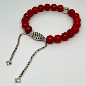 DAVID YURMAN Women's 8mm Coral Spiritual Beads Bracelet with Wave